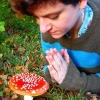 Liza with a really cool looking Mushroom