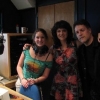 Here we are with Sally Gates of WinFM after our interview which had to be taped a few days in advance - before Andy + Tom arrived.